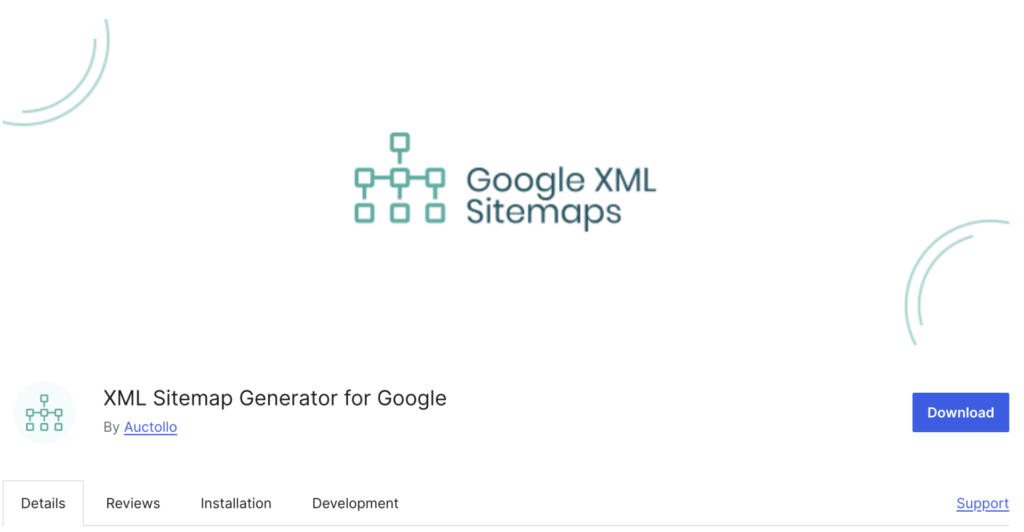 XML Sitemap Generator for Googleのプラグイン詳細ページスクリーンショット（2024年6月撮影）